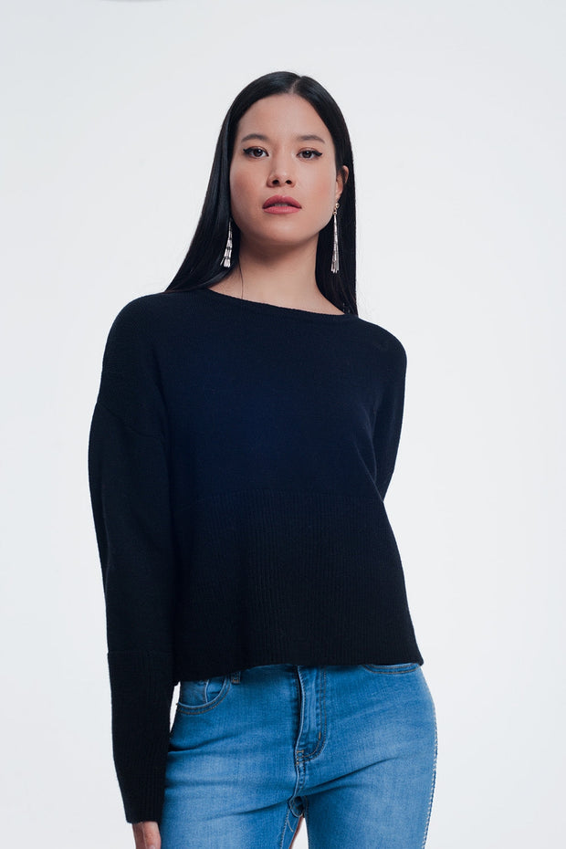 Sweater With Long Sleeves in Black