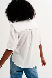 Prairie Collar Blouse in White