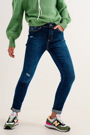 Skinny Jeans With Stretch in Medium Blue