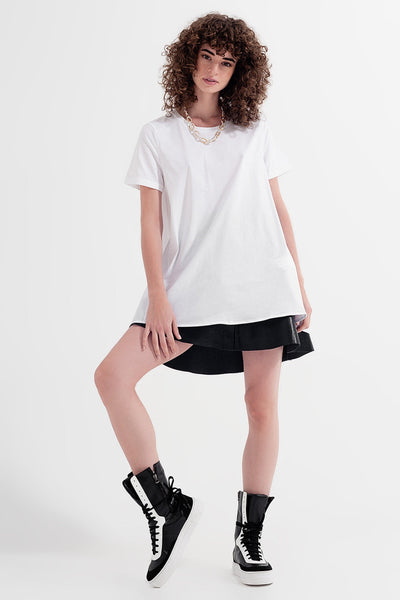 T Shirt Dress in White