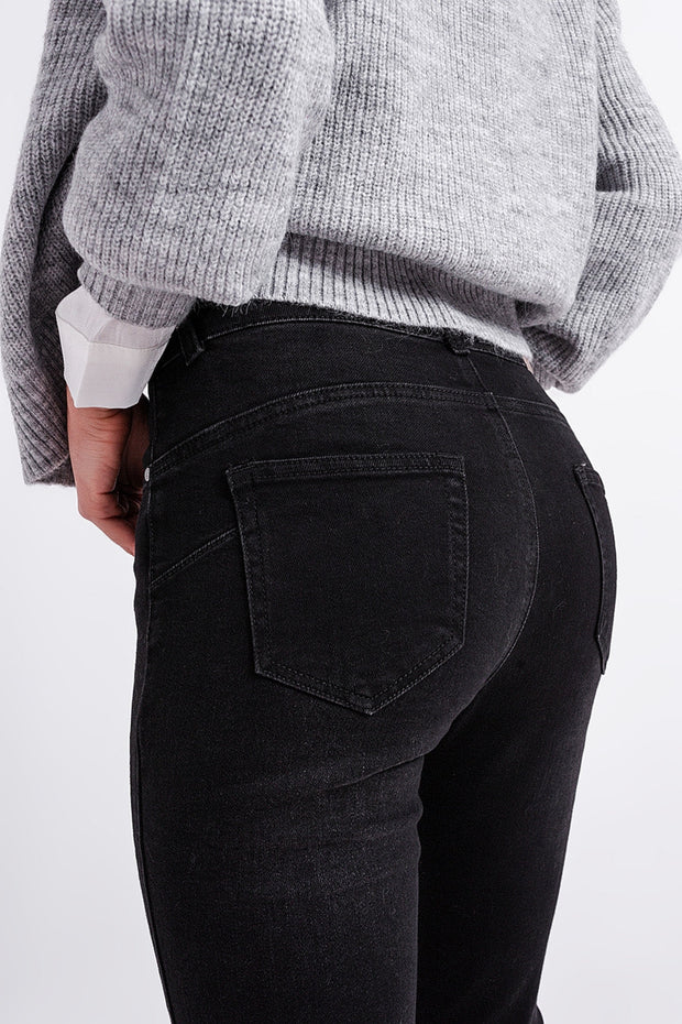 Super High Rise Skinny Leg Jeans in Black