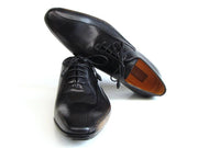 Paul Parkman Men's Black Leather Oxfords (ID#018-BLK)