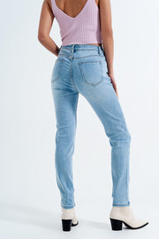 High Rise Vintage Skinny Jeans in Light Wash