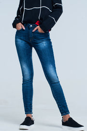 Skinny Jeans With Detail Embroidered Pocket