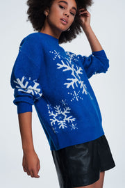 Blue Snowflake Sweater